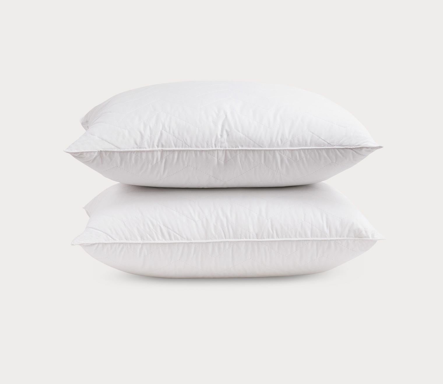 Hotel Luxe Cotton Herringbone Down Alternative Pillow 2-Pack or 4-Pack by Allied Home