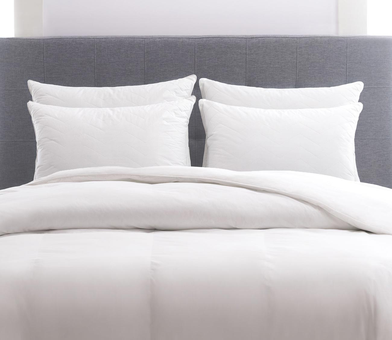 Hotel Luxe Cotton Quilted Down Alternative Pillow 2-Pack or 4-Pack