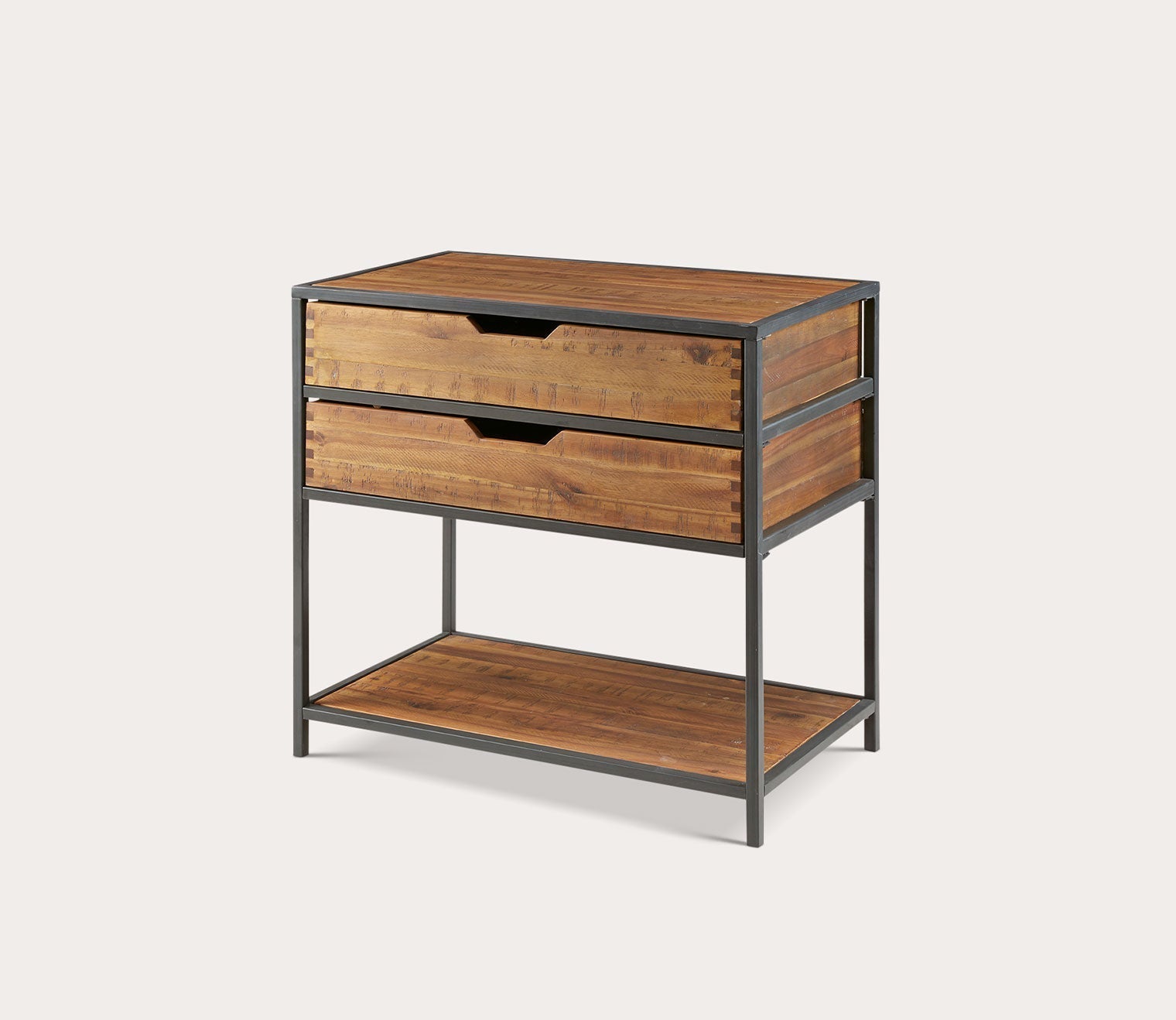 Hudson Acacia Wood 2-Drawer Accent Chest by Madison Park