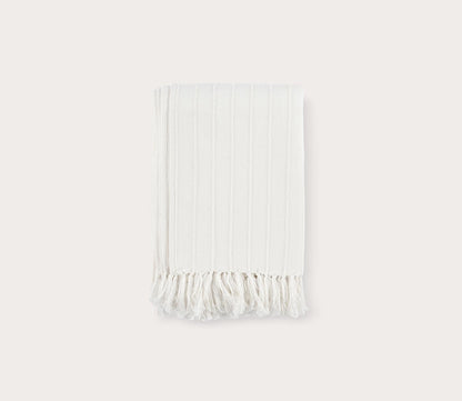 Hunter White Throw Blanket by Villa by Classic Home