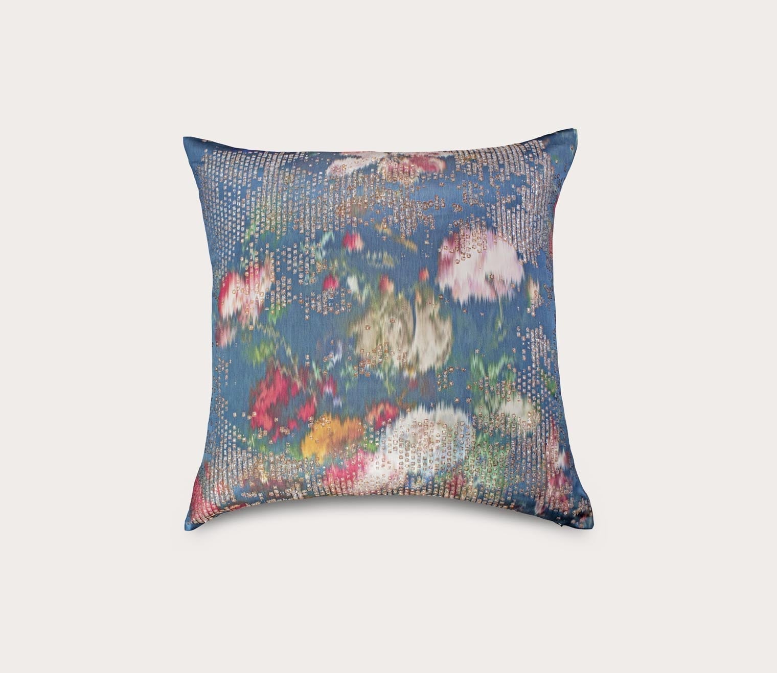 Ibiza Watercolor Jacquard Throw Pillow by Ann Gish