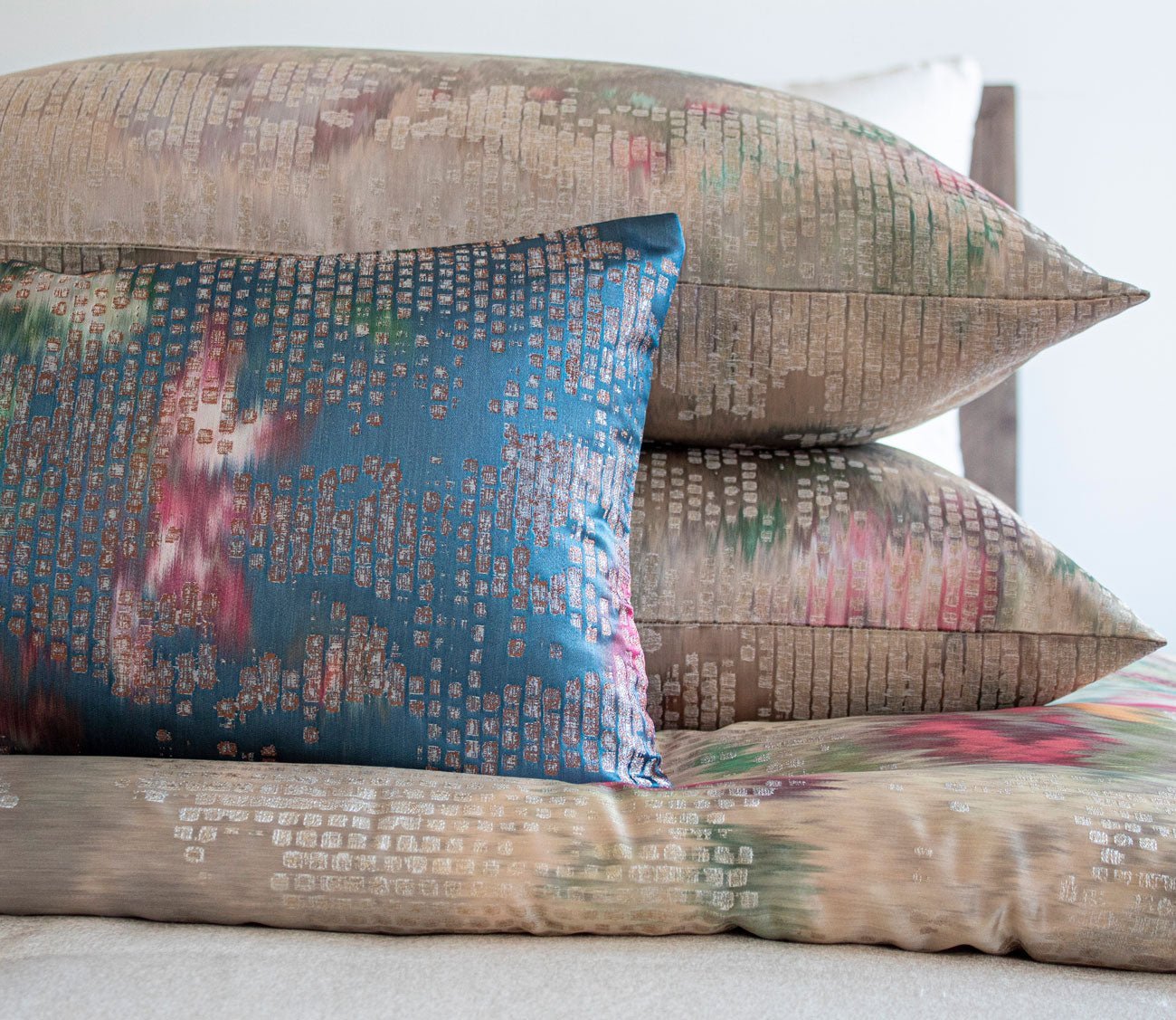 Ibiza Watercolor Jacquard Throw Pillow