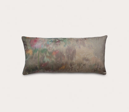 Ibiza Watercolor Jacquard Throw Pillow by Ann Gish