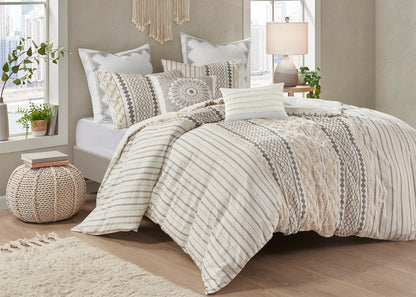 Imani Tufted Cotton Chenille 3-Piece Duvet Cover Set by INK + IVY