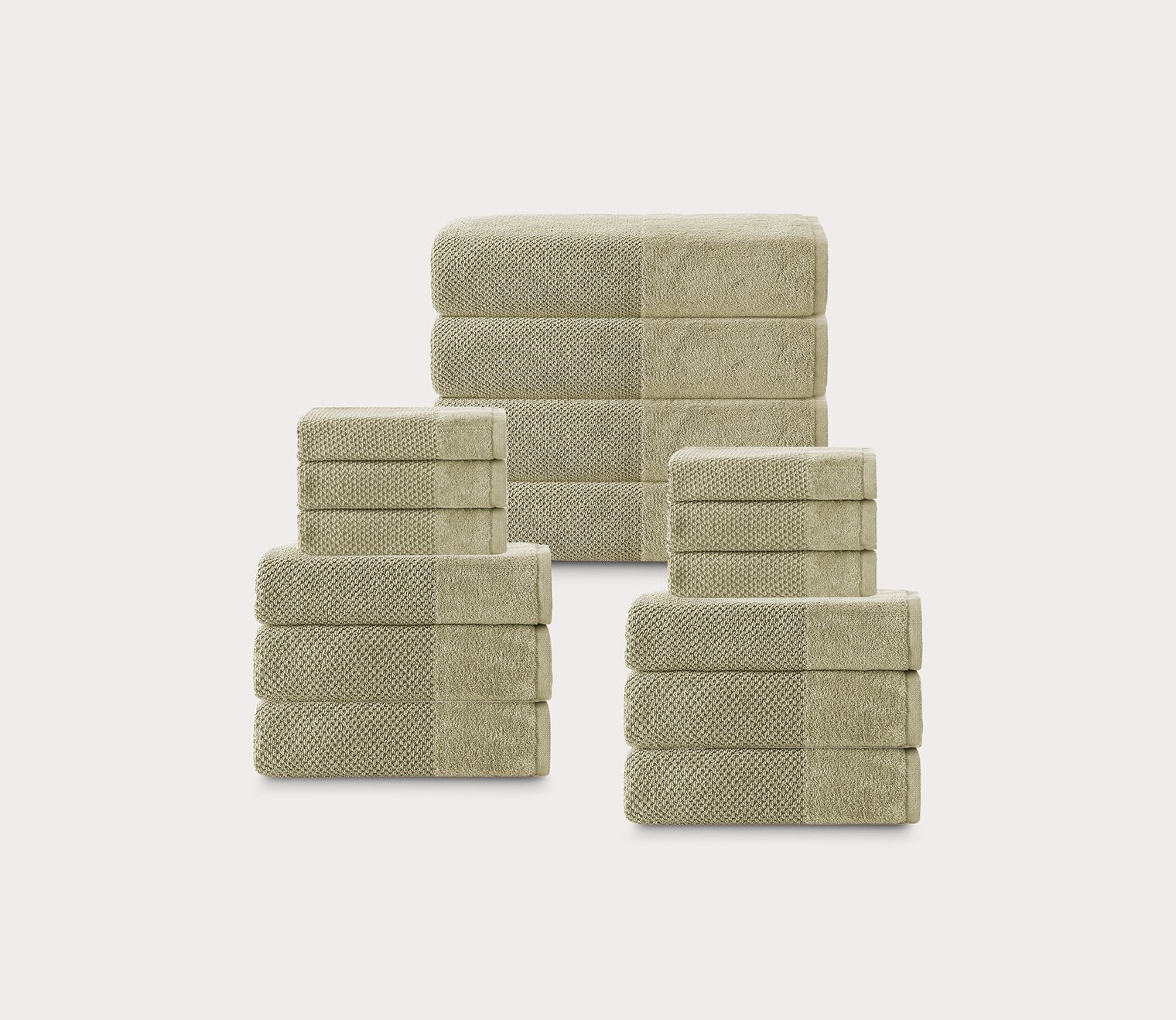 Incanto 16-Piece Turkish Cotton Towel Set in 6 Colors by Enchante
