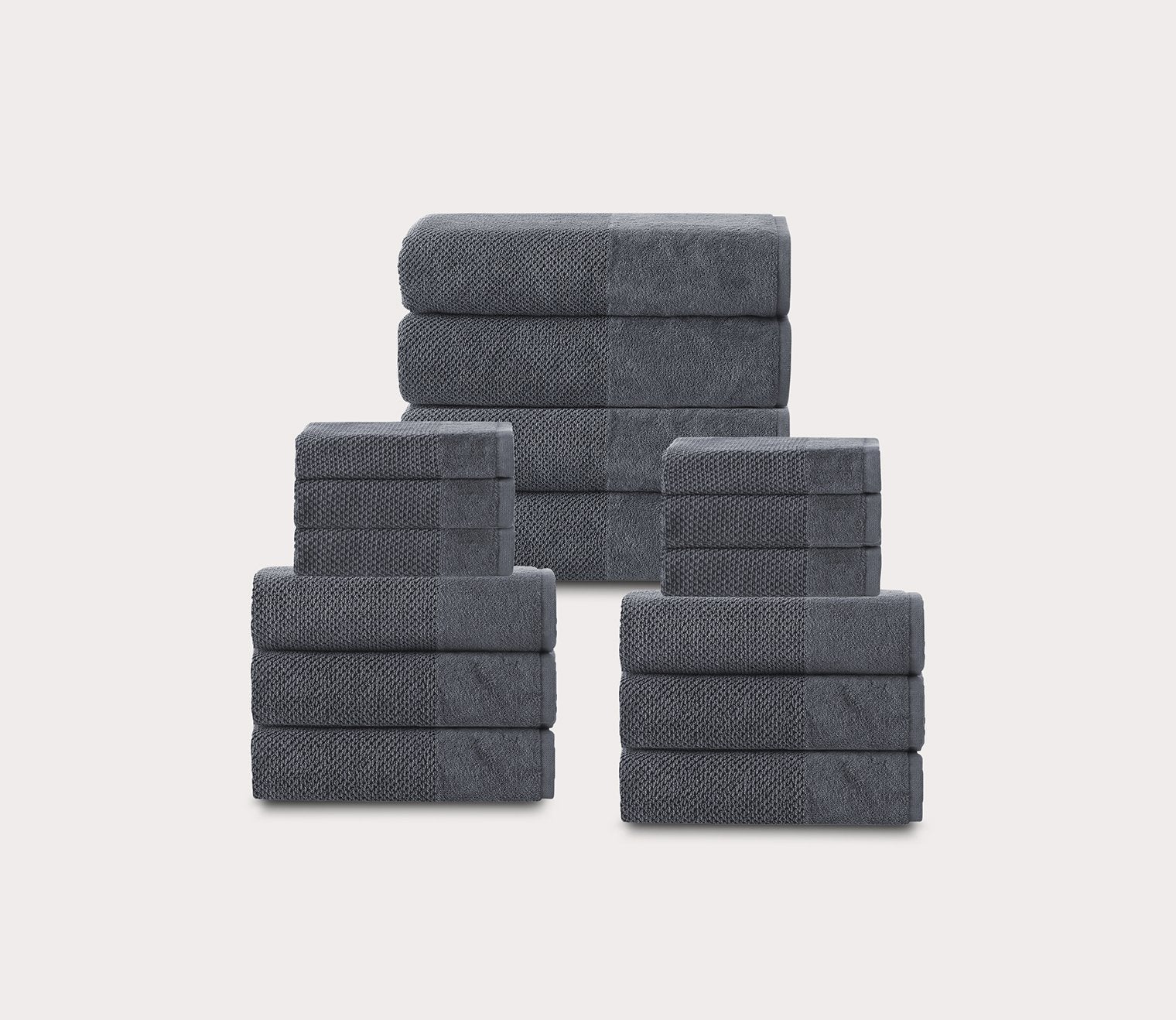 Incanto 16-Piece Turkish Cotton Towel Set in 6 Colors by Enchante