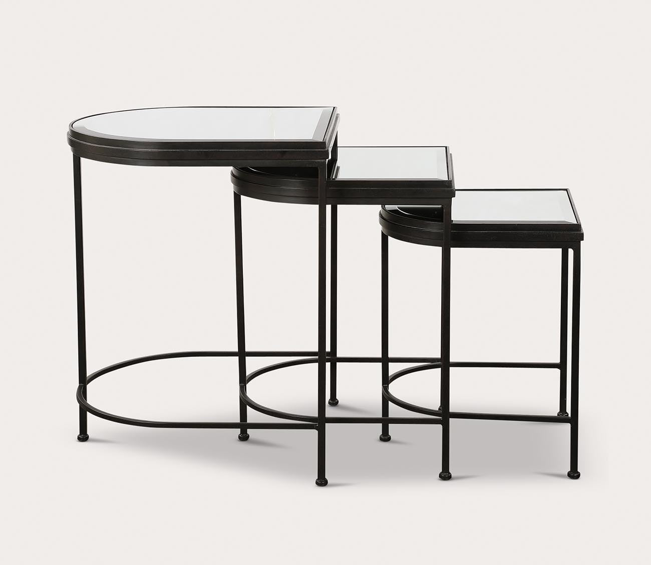 India Black Nesting Tables Set of 3 by Uttermost