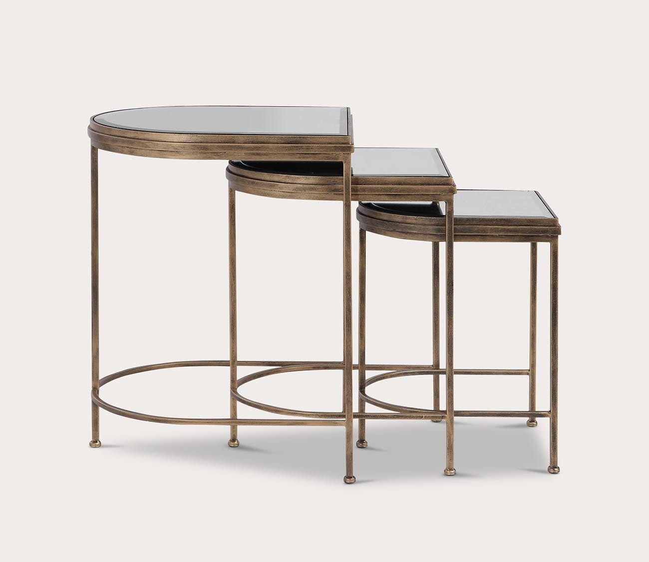 India Gold Nesting Tables Set of 3 by Uttermost