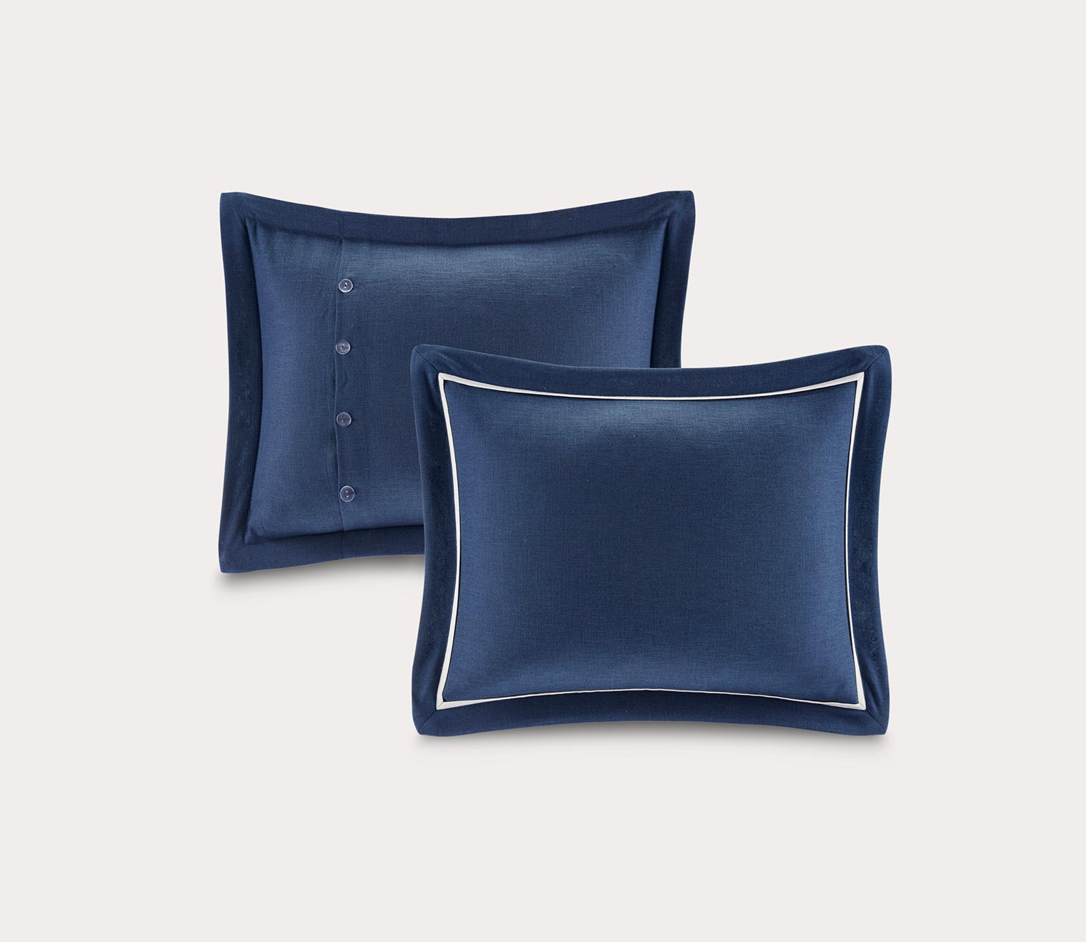 Indigo Sky Embroidered Faux Linen Oversized Comforter Set by Madison Park Signature