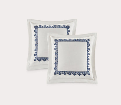 Indigo Sky Embroidered Faux Linen Oversized Comforter Set by Madison Park Signature