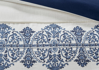 Indigo Sky Embroidered Faux Linen Oversized Comforter Set by Madison Park Signature