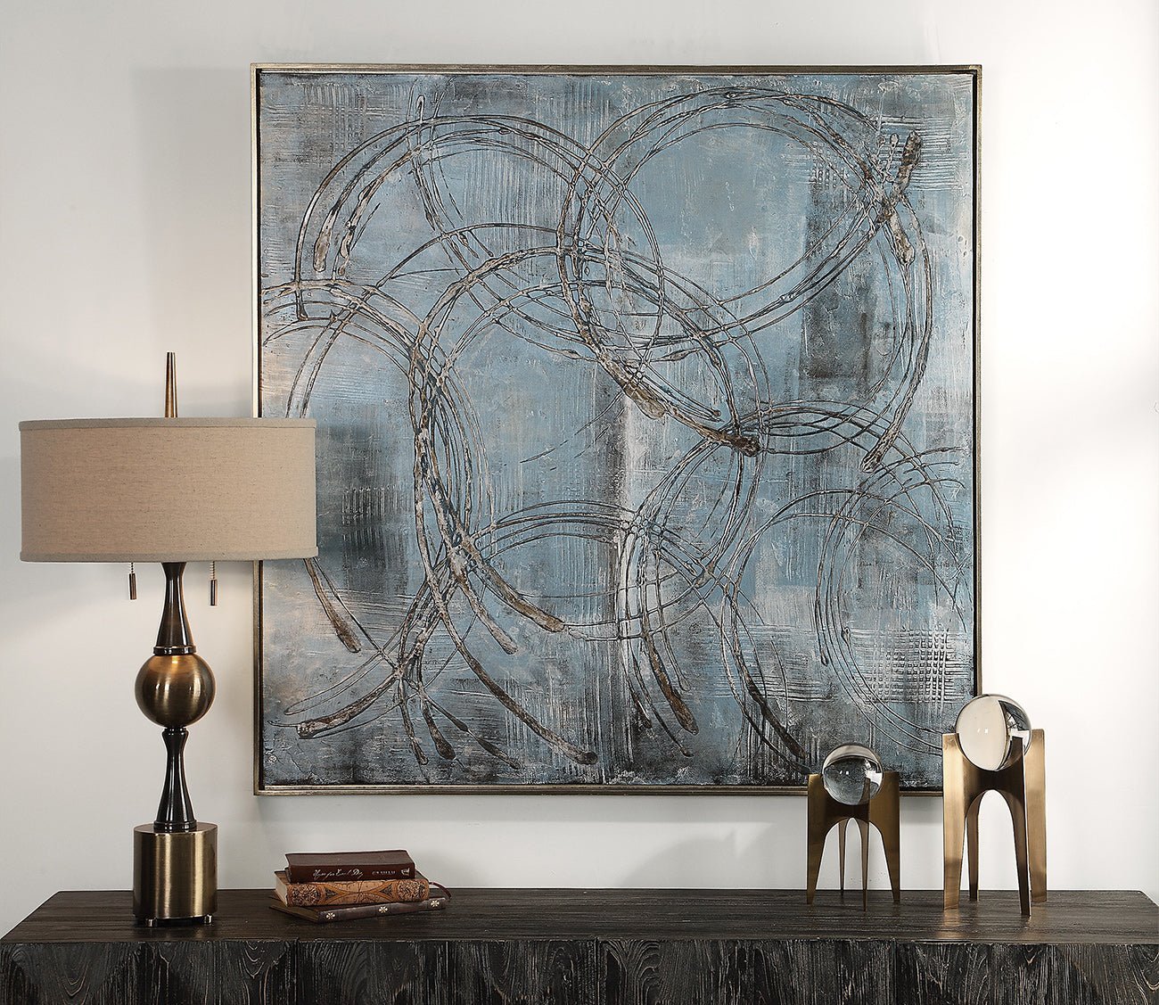 Interlock Hand Painted Canvas by Uttermost