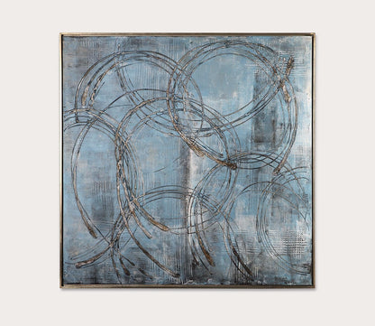 Interlock Hand Painted Canvas by Uttermost