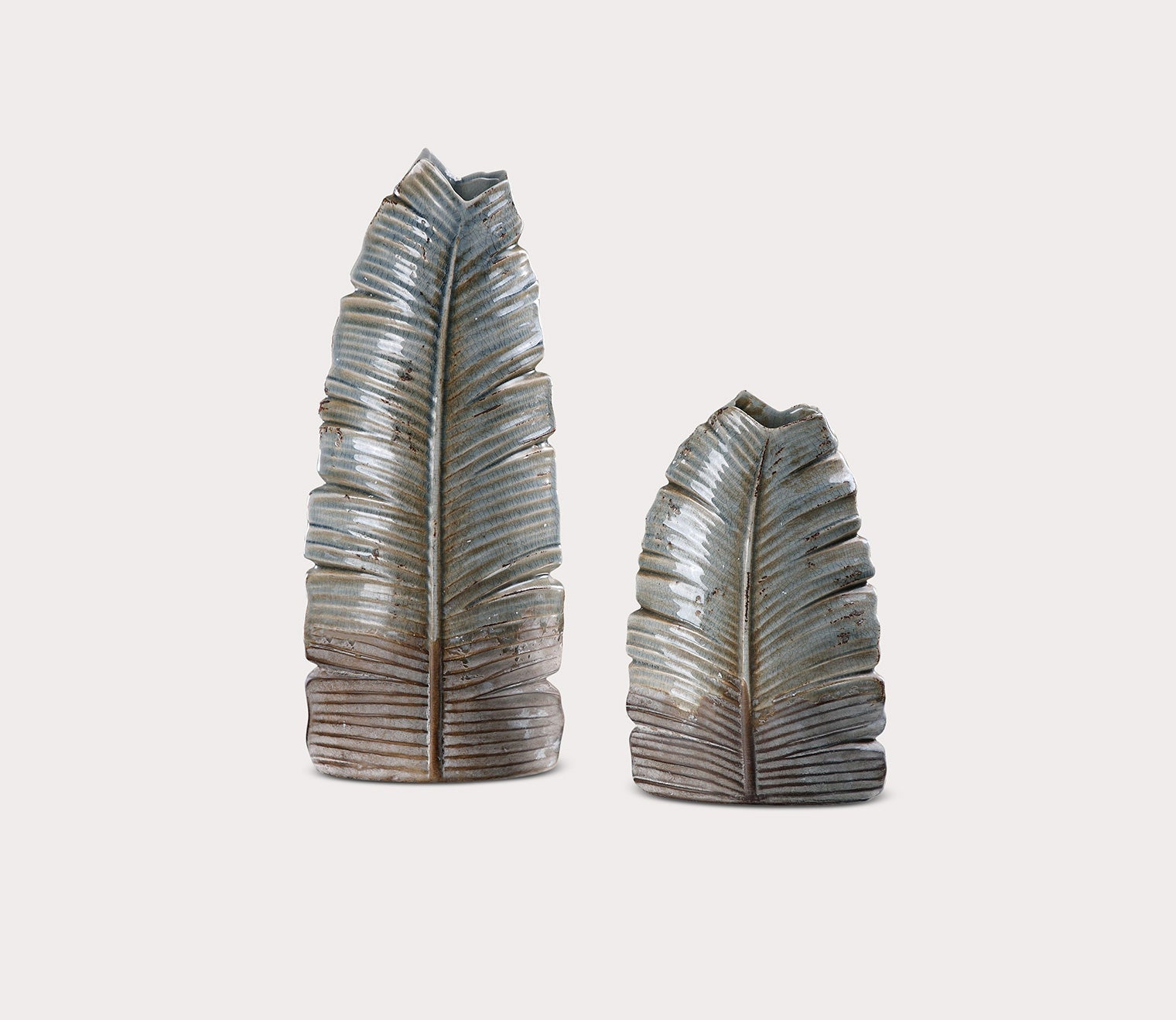 Invano Leaf Vases Set of 2 by Uttermost