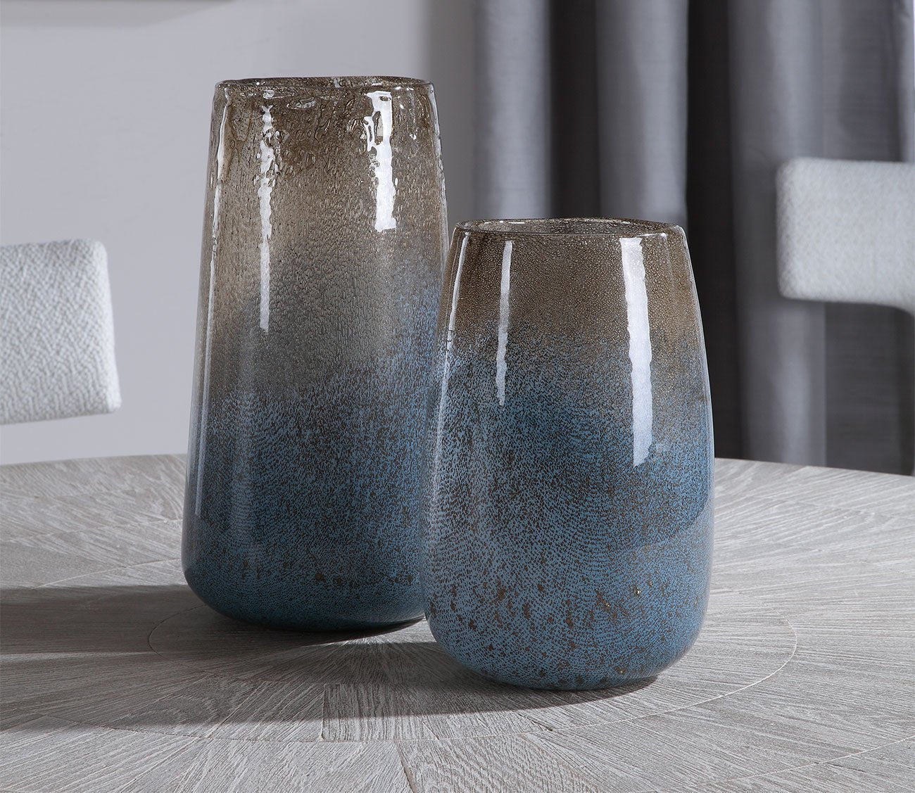Ione Seeded Glass Vases Set of 2