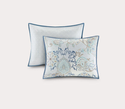 Isla Reversible Printed Cotton 3-Piece Duvet Cover Set by Madison Park