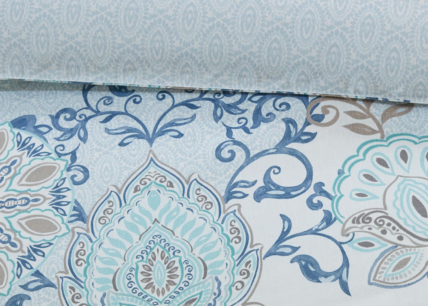 Isla Reversible Printed Cotton 3-Piece Duvet Cover Set by Madison Park