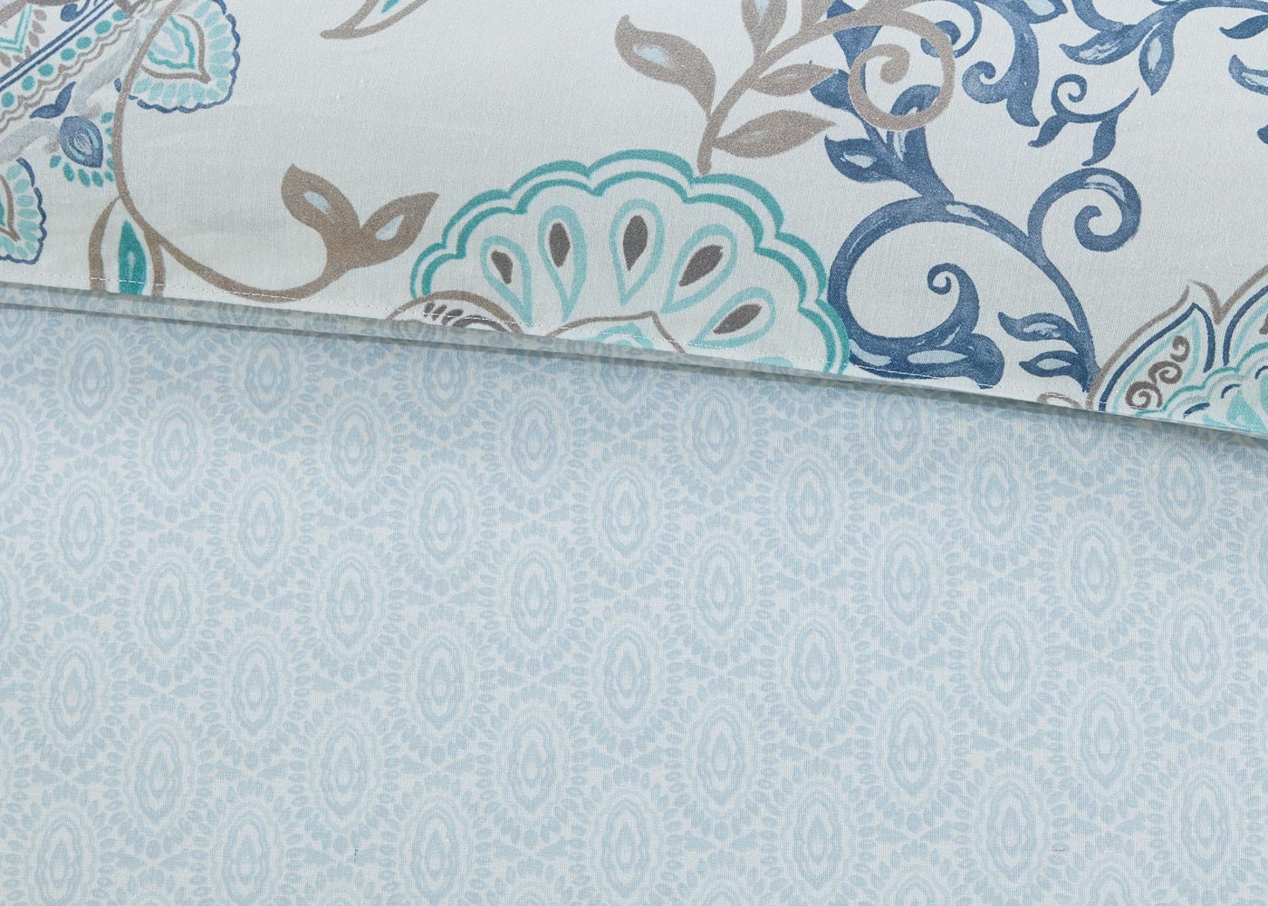 Isla Reversible Printed Cotton 3-Piece Duvet Cover Set by Madison Park