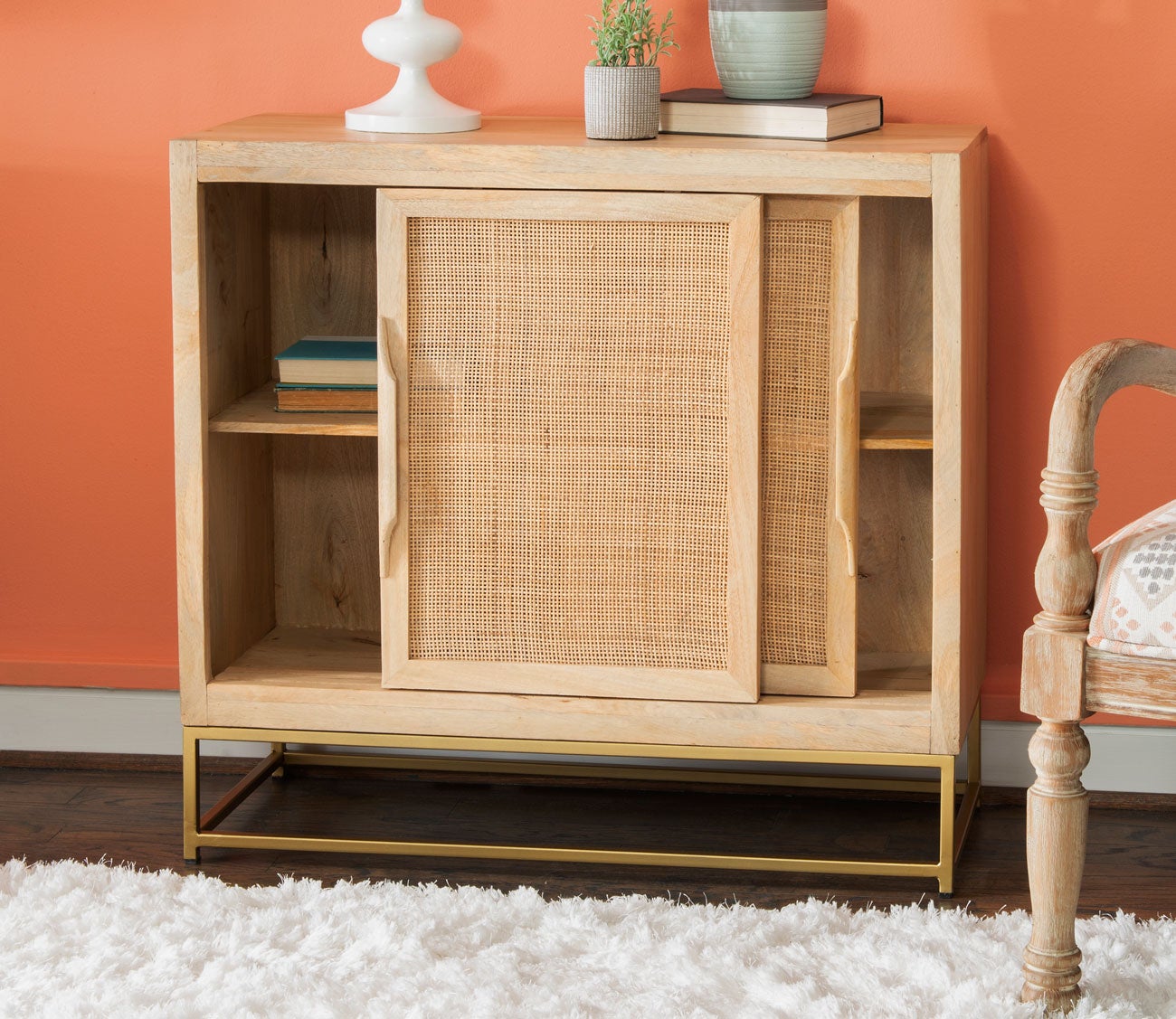 Janie Rattan 2-Sliding Door Accent Cabinet by Powell