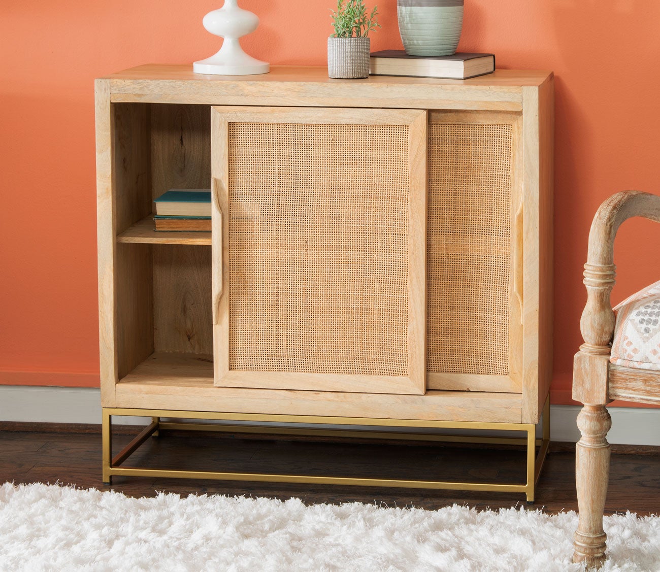 Janie Rattan 2-Sliding Door Accent Cabinet by Powell
