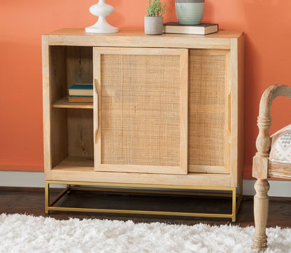 Janie Rattan 2-Sliding Door Accent Cabinet by Powell