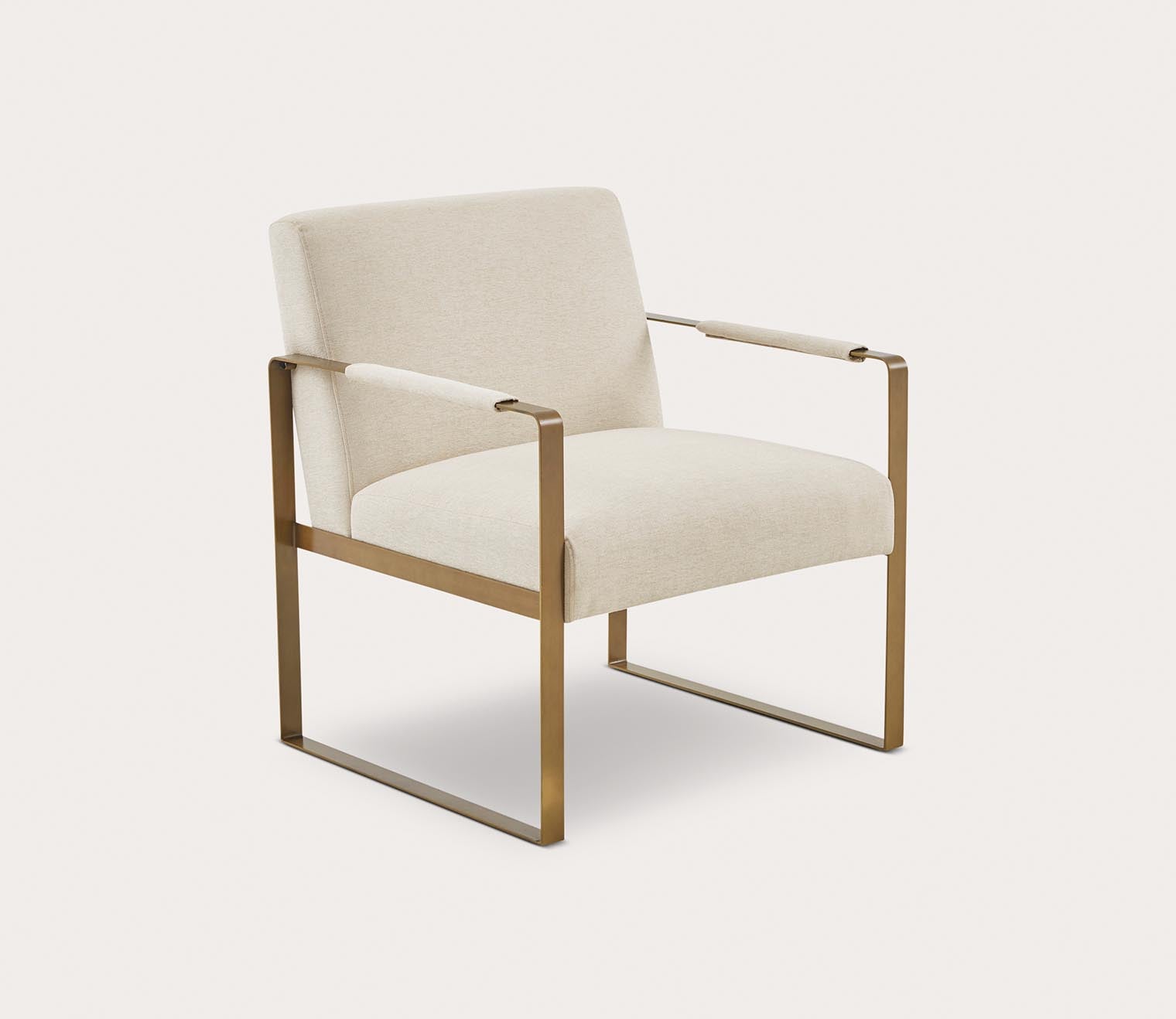 Jayco Cream Fabric Upholstered Accent Chair by Martha Stewart