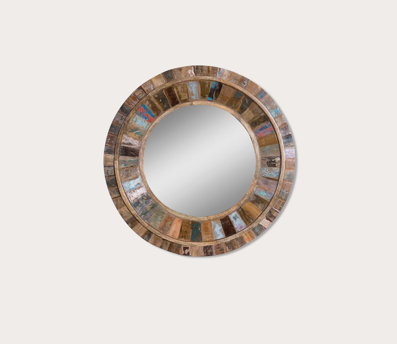 Jeremiah Round Wood Mirror by Uttermost