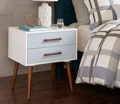 Jeremy White 2-Drawer Storage Nightstand by INK + IVY