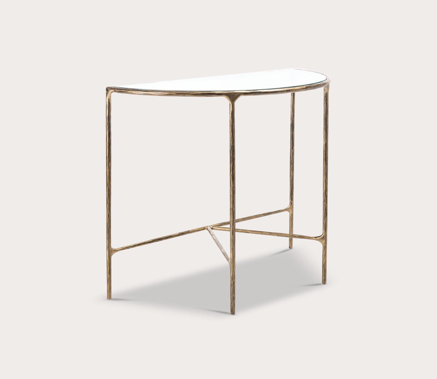 Jessa Forged Metal Half-Moon Console Table by Safavieh