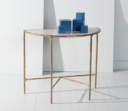Jessa Forged Metal Half-Moon Console Table by Safavieh