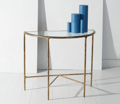 Jessa Forged Metal Half-Moon Console Table by Safavieh