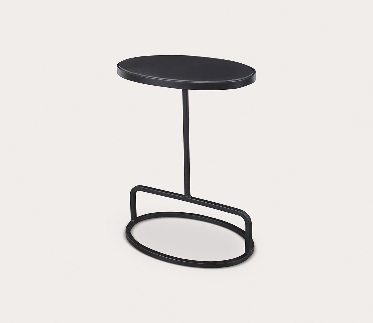 Jessenia Black Marble Accent Table by Uttermost