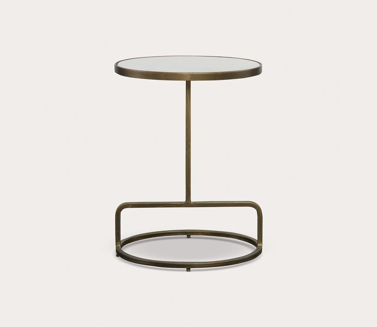 Jessenia White Marble Accent Table by Uttermost