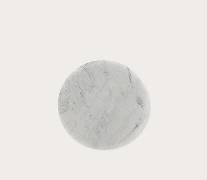 Jinxx Charcoal Grey Marble Round Side Table by Moe's Furniture