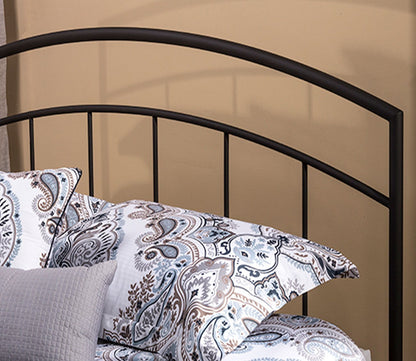 Julia Arched Black Metal Headboard by Hillsdale