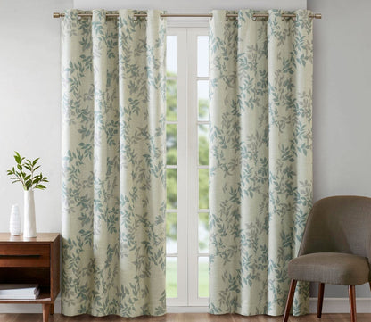 Julie Botanical Printed Blackout Grommet Top Curtain Panel by SunSmart