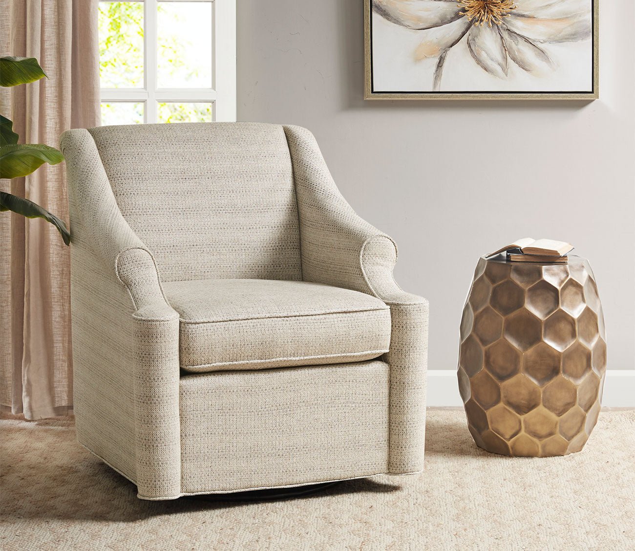 Justin Swivel Glider Accent Chair
