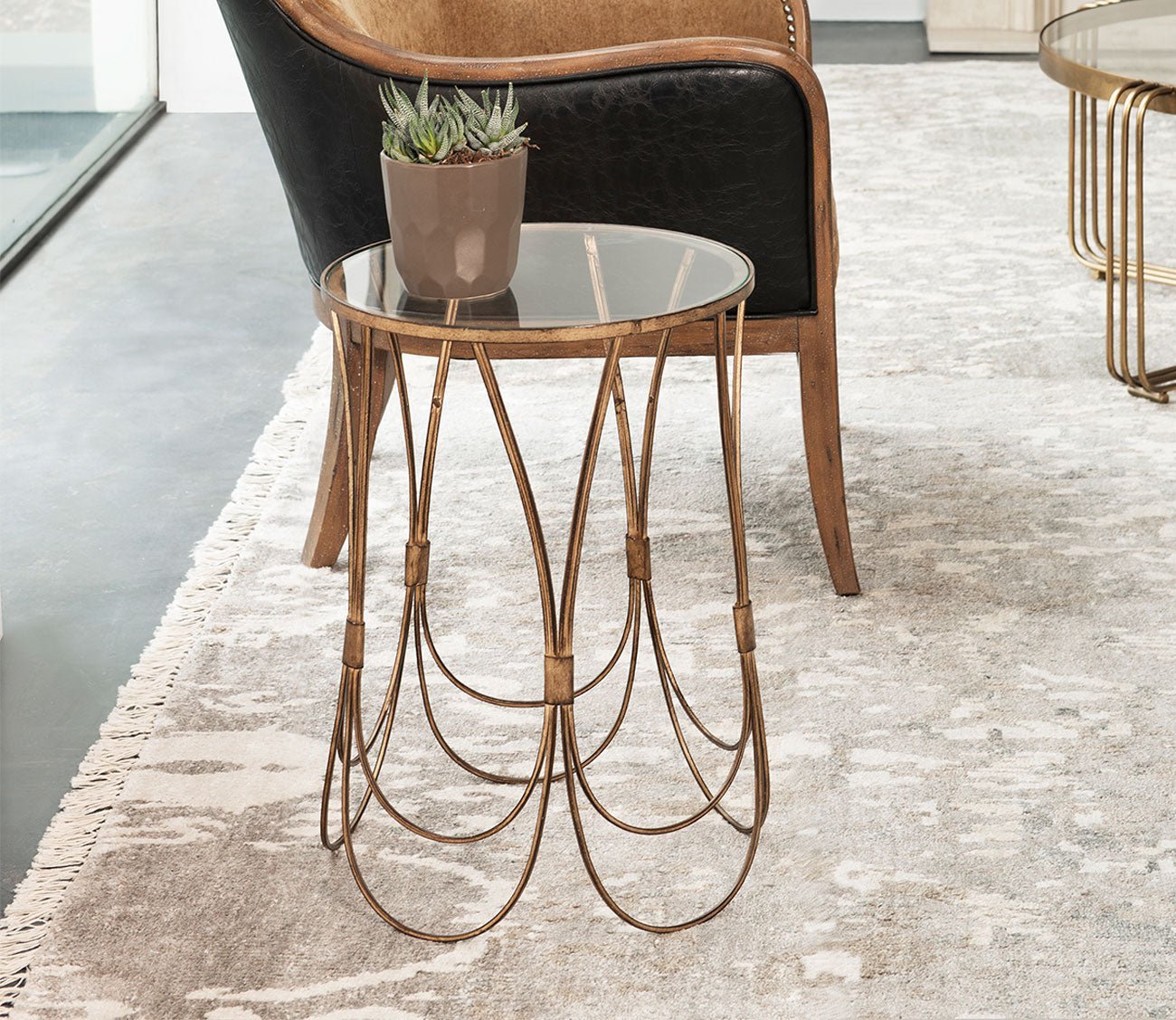 Kalindra Gold Accent Table