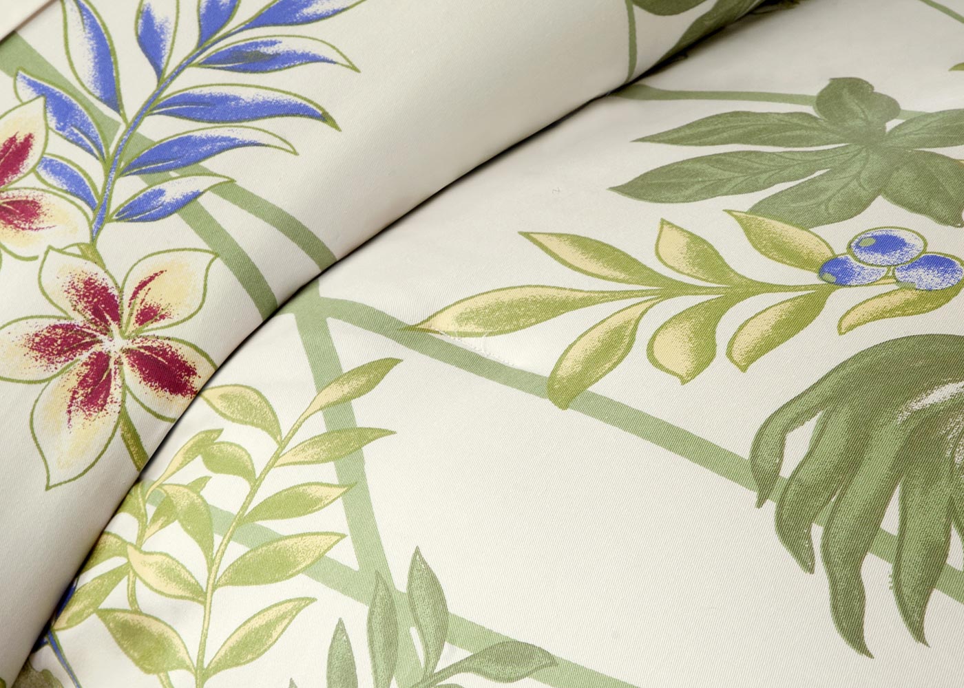 Kannapali Tropical Printed Cotton 7-Piece Comforter Set by Madison Park