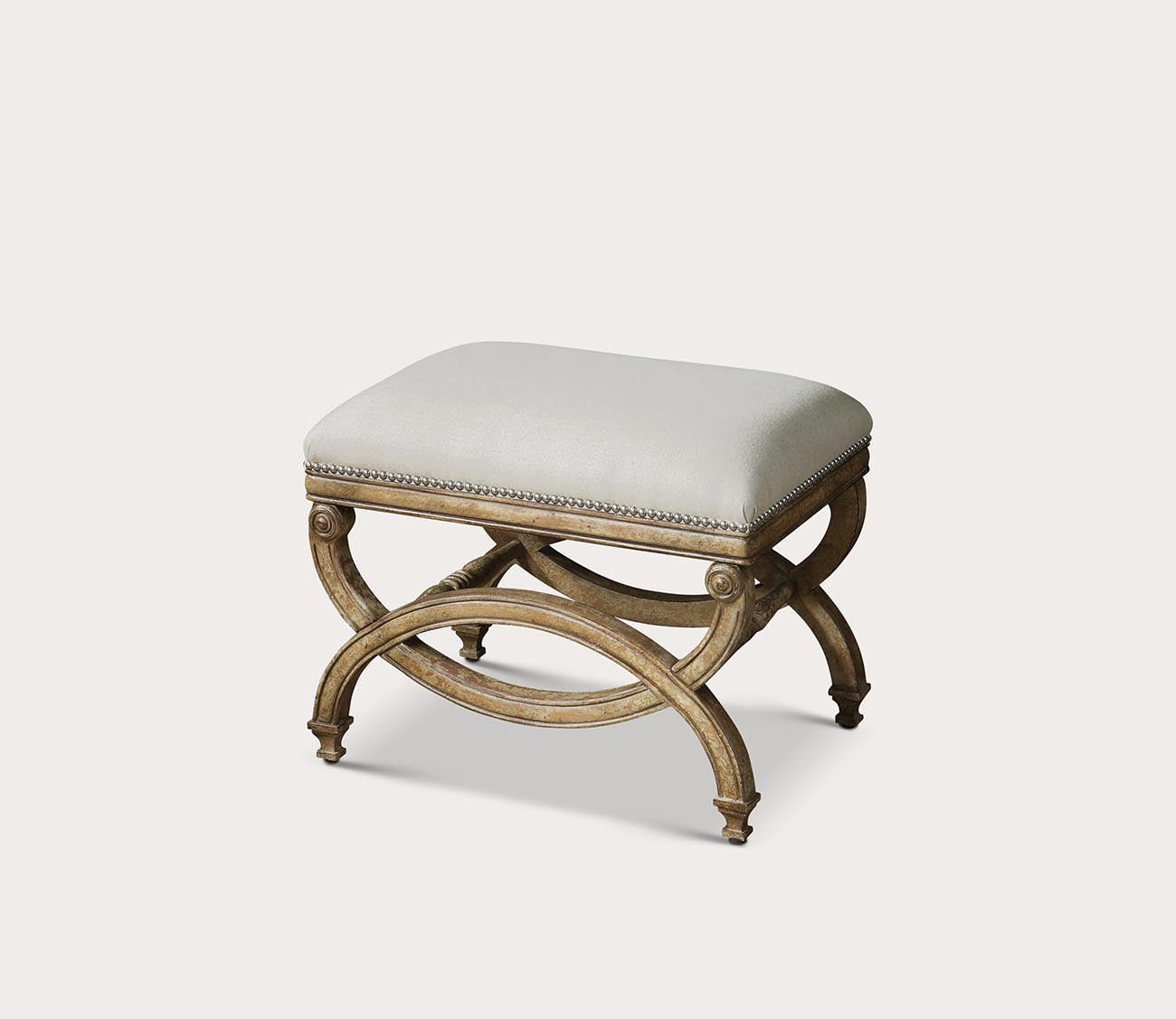 Karline Natural Linen Small Bench