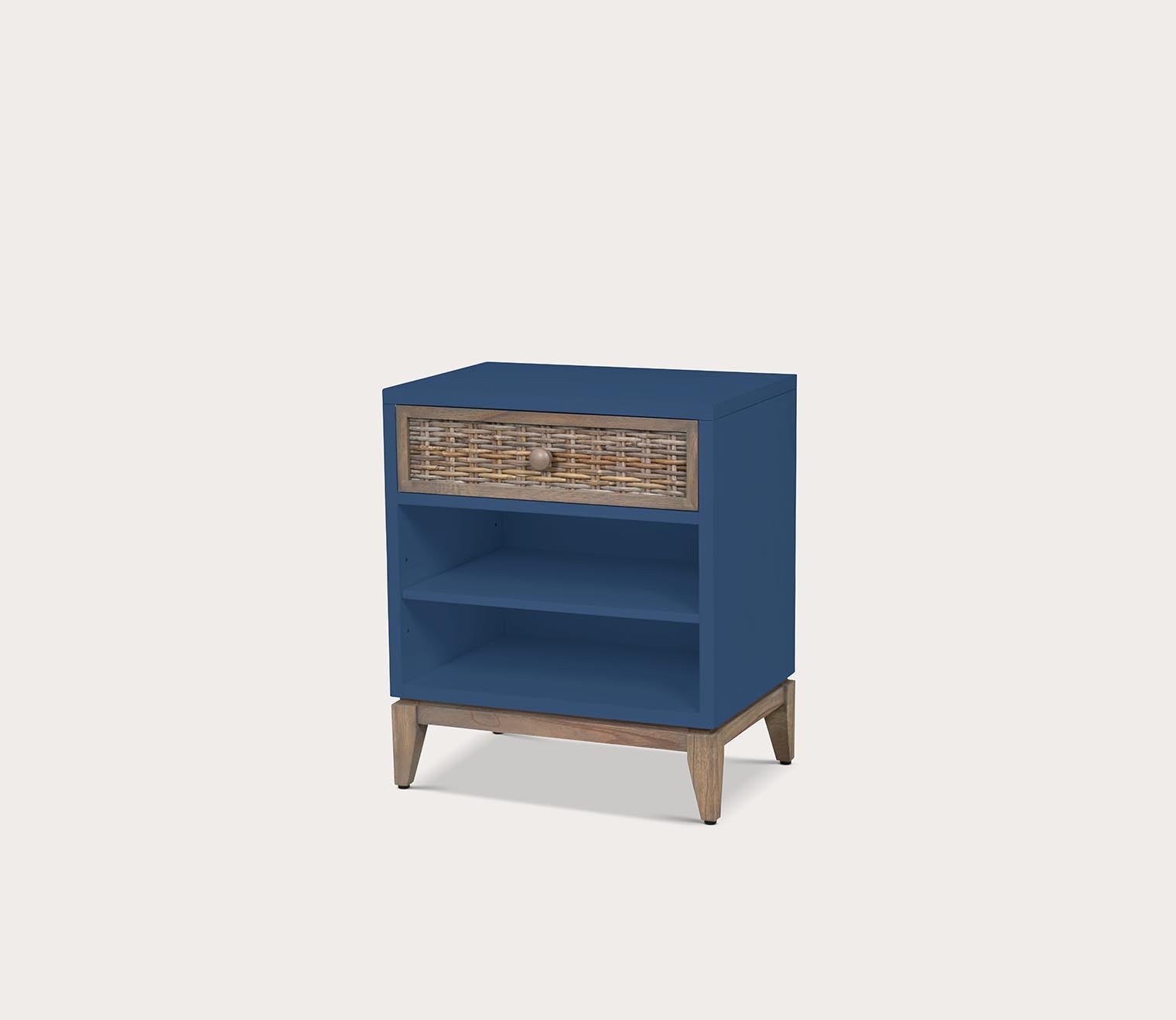Kauai Wicker 1-Drawer Wood Nightstand by Sea Winds Trading