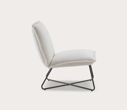 Kelvin Sherpa Upholstered Armless Accent Chair by Linon