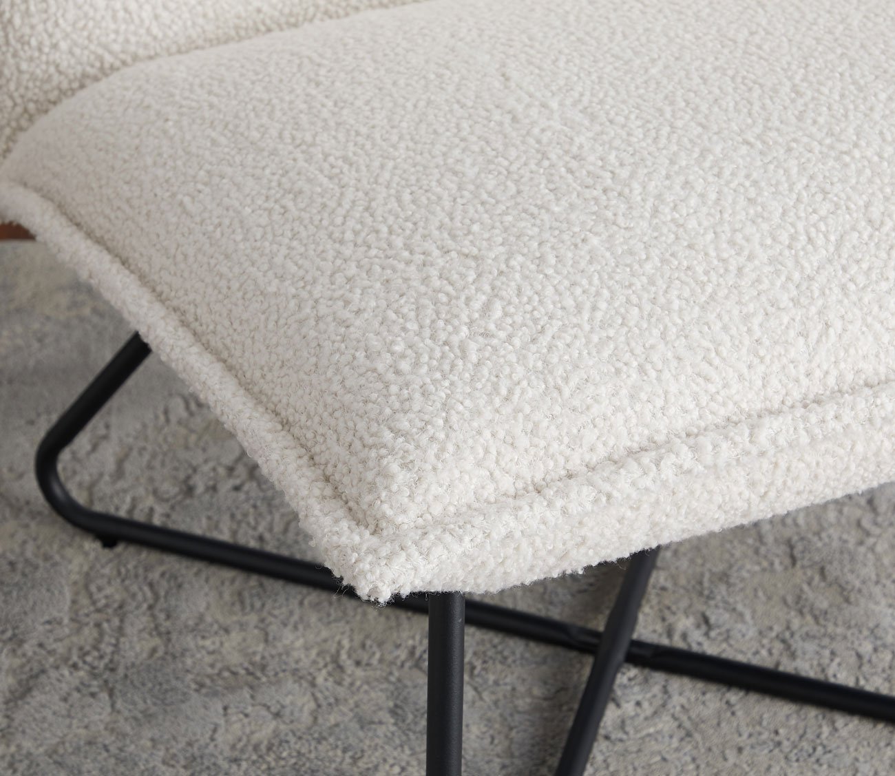 Kelvin Sherpa Upholstered Armless Accent Chair by Linon