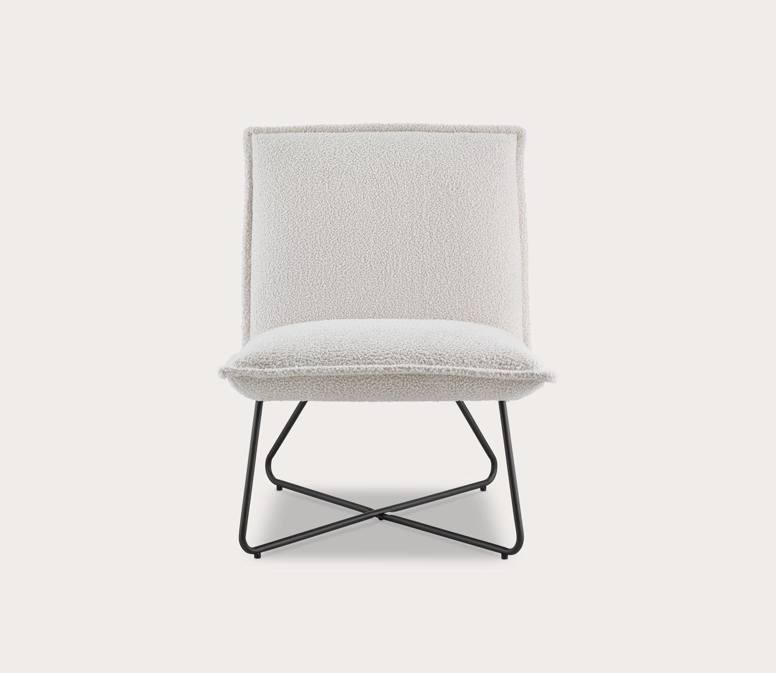 Kelvin Sherpa Upholstered Armless Accent Chair by Linon