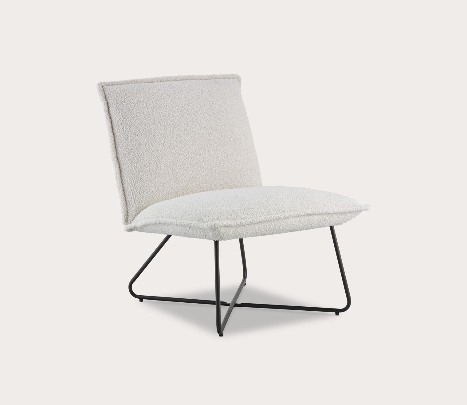 Kelvin Sherpa Upholstered Armless Accent Chair by Linon
