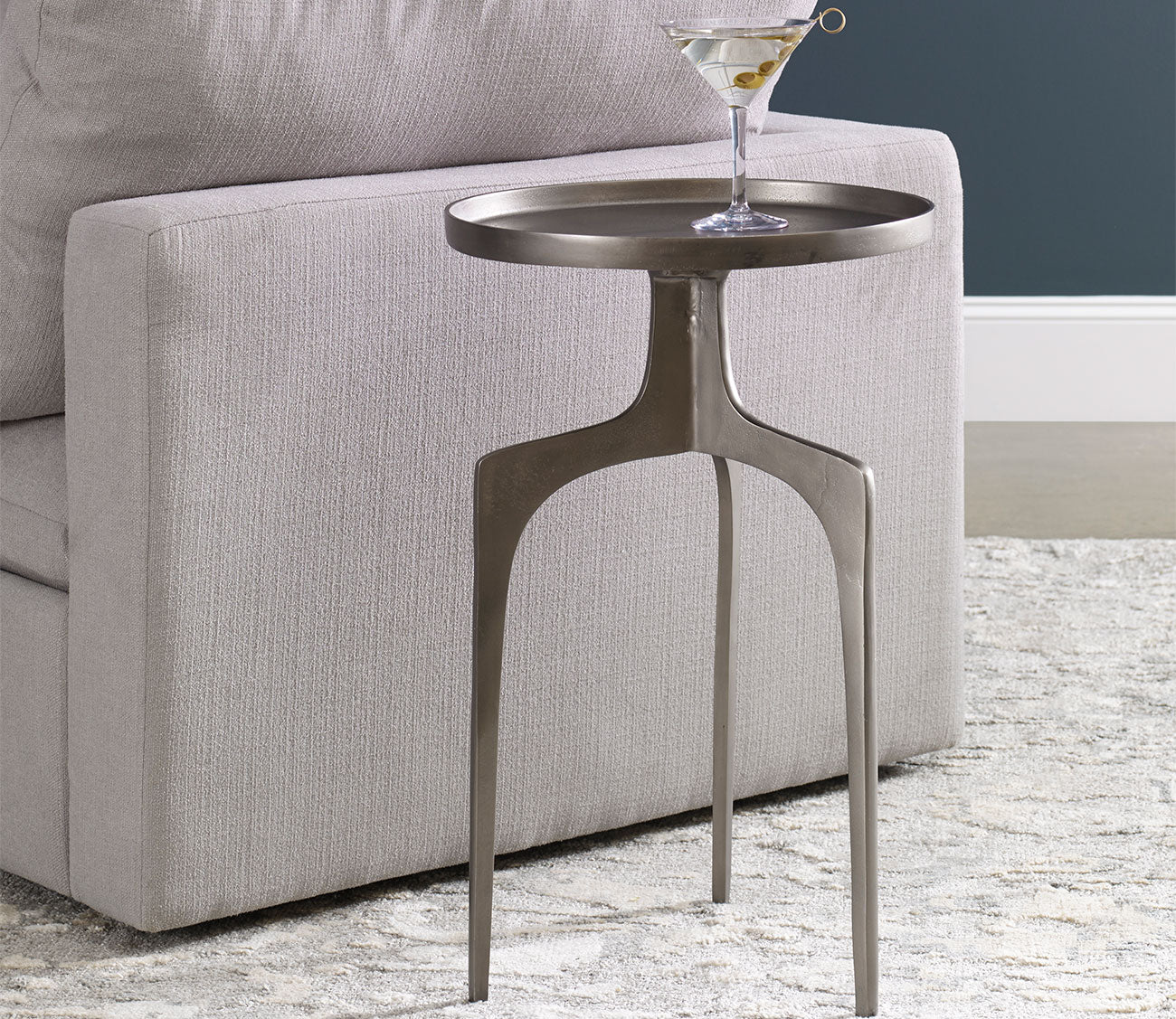Kenna Nickel Accent Table