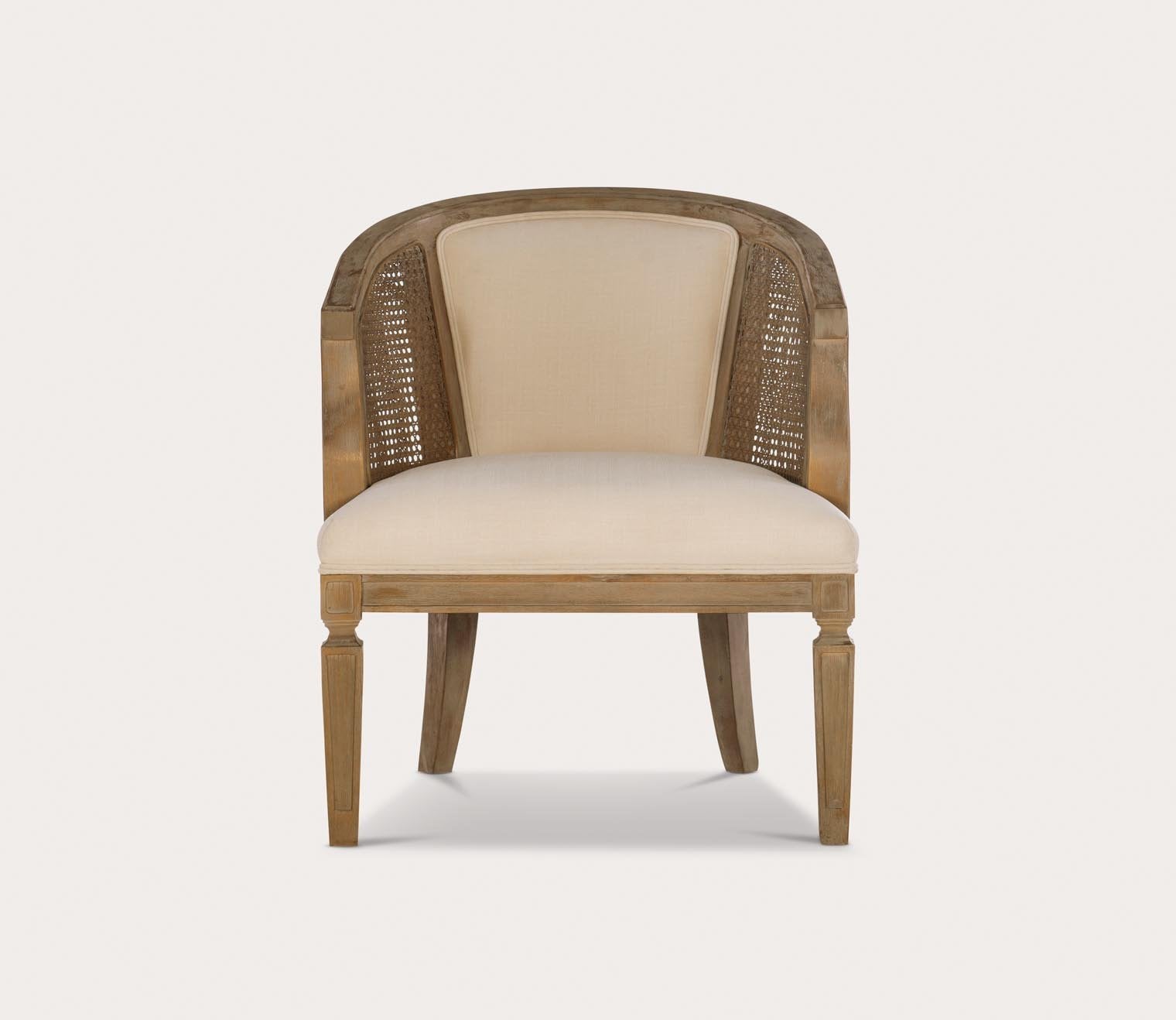 Kensington Cane Barrel Accent Chair by Linon