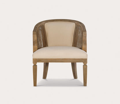 Kensington Cane Barrel Accent Chair by Linon