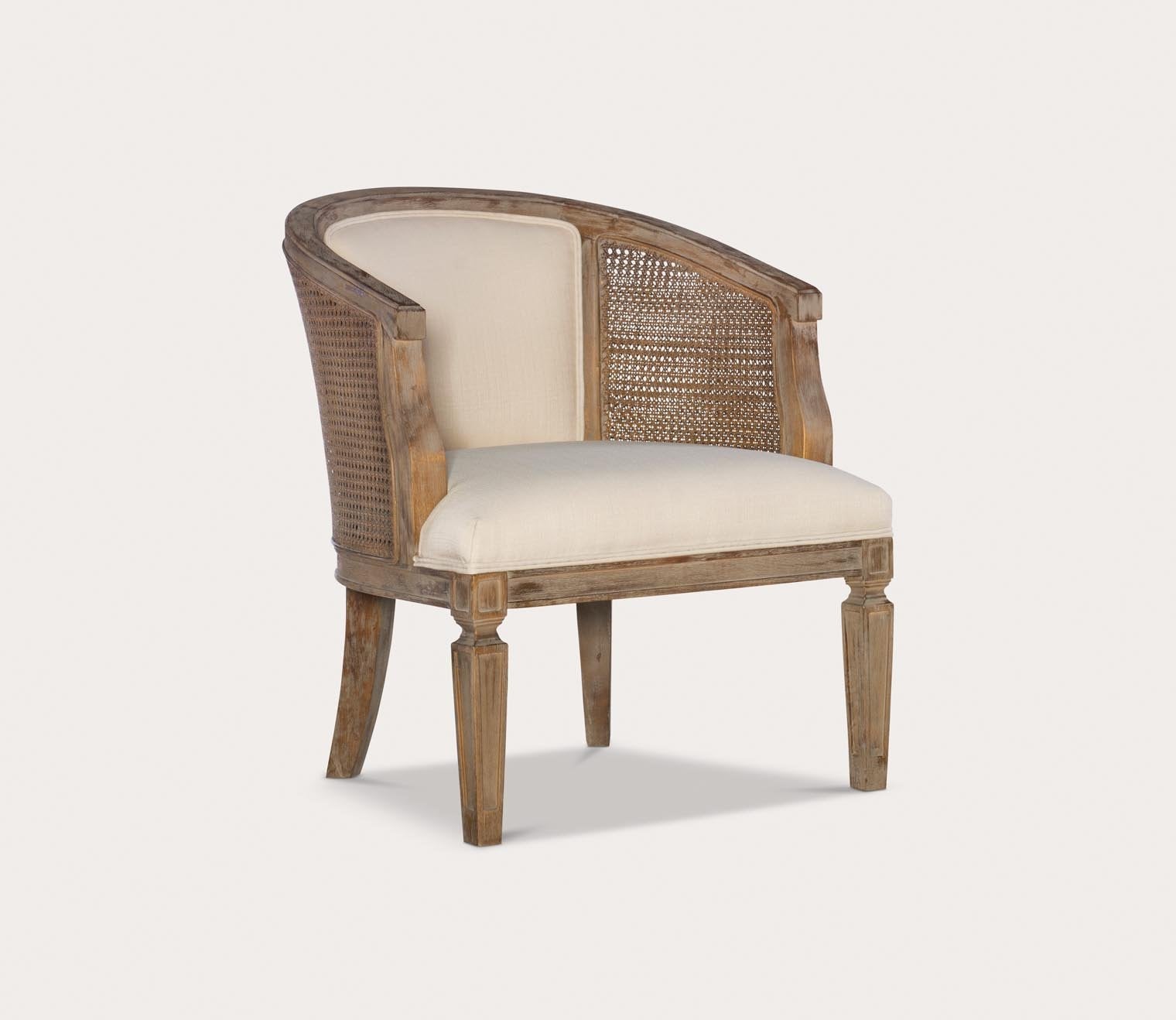 Kensington Cane Barrel Accent Chair by Linon