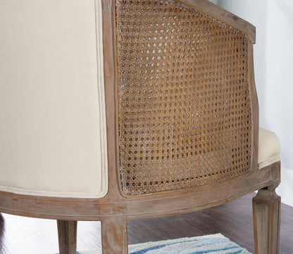 Kensington Cane Barrel Accent Chair by Linon
